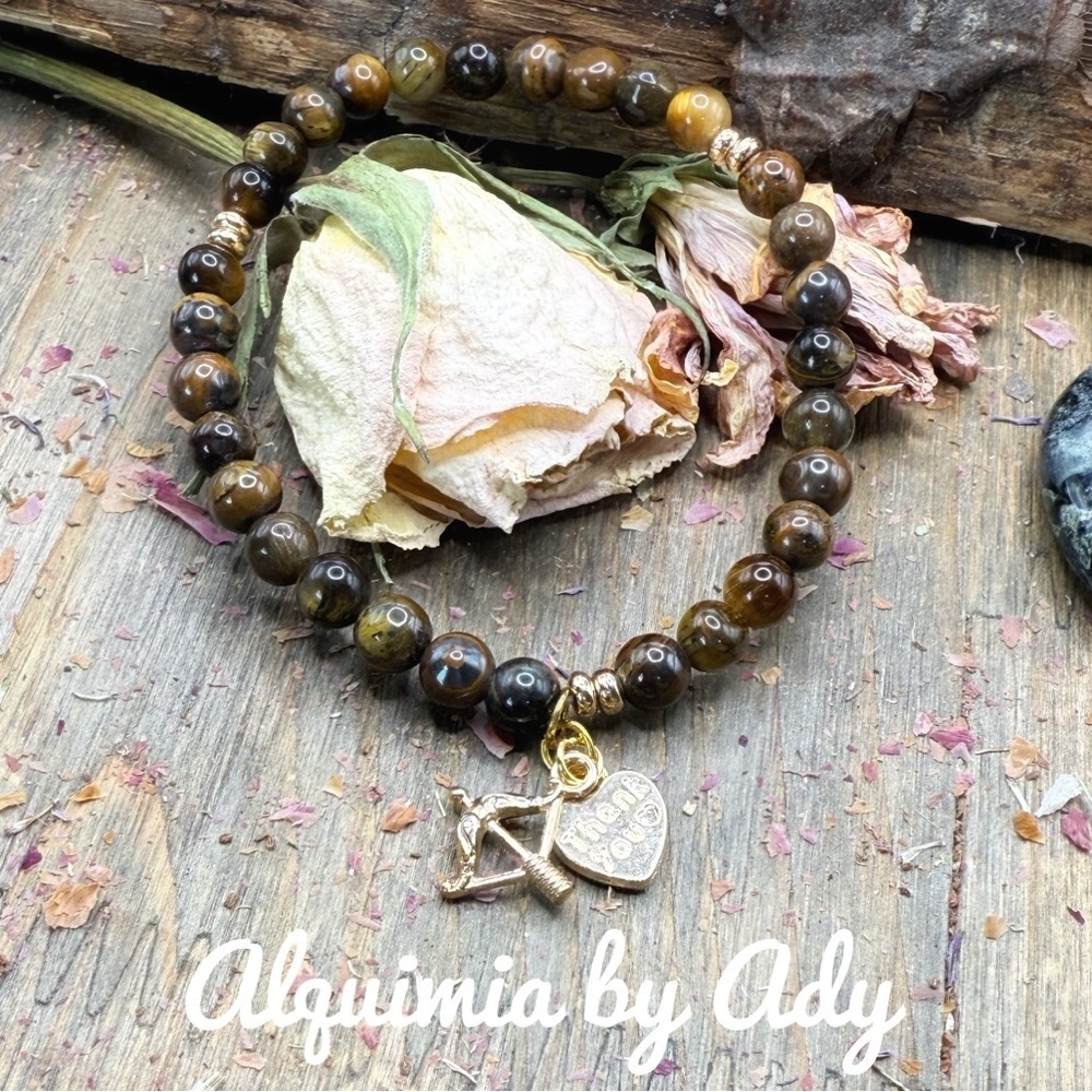 Alquimia Brown and Gold Beaded Bracelet